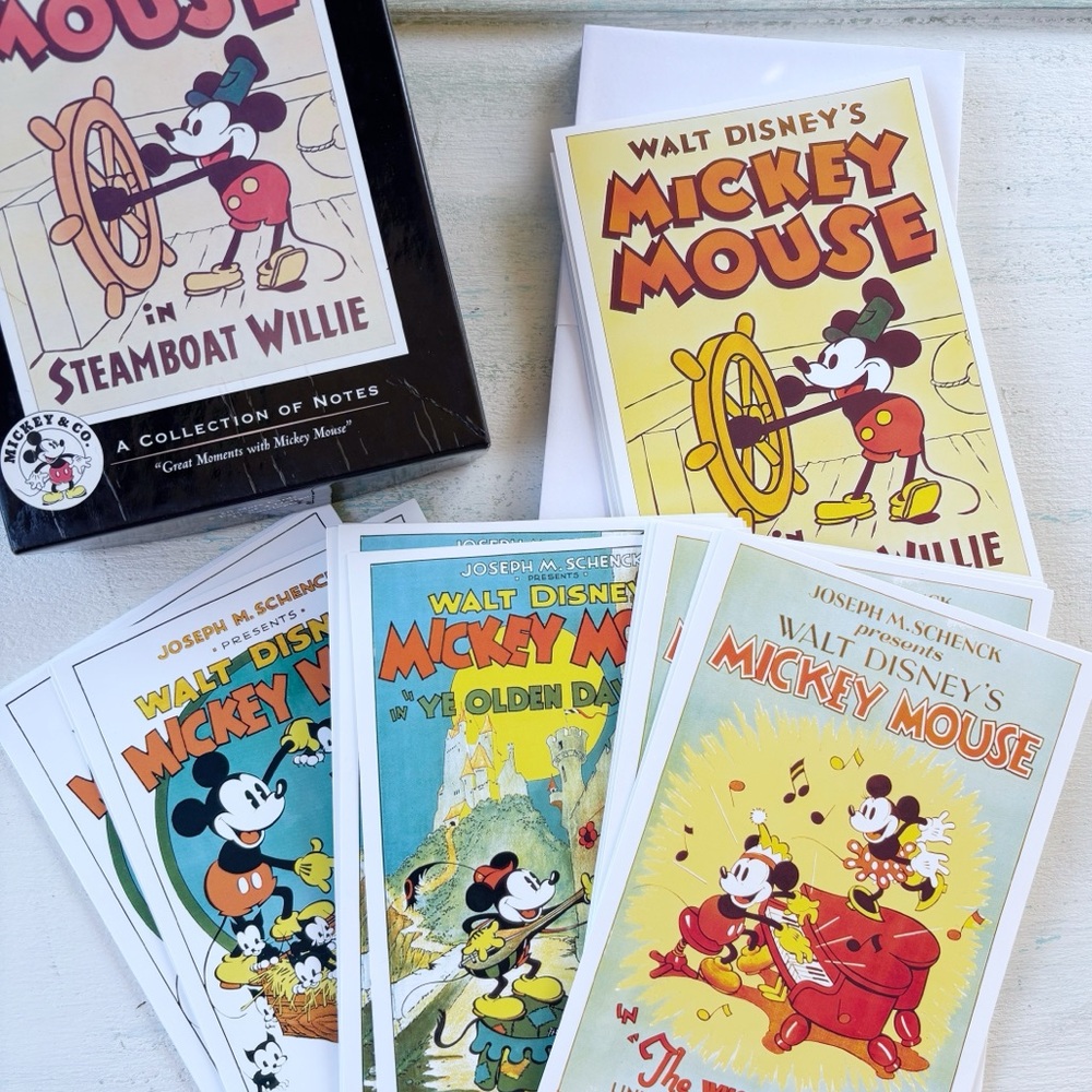 New Walt Disney A Collection Of Notes Mickey Mouse Steamboat Willie Hallmark